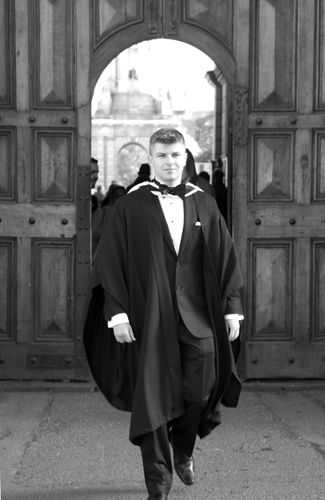 A Graduation Portrait At The Front Door Of Trinity College