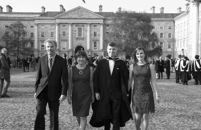 A Family Graduation Portrait at Trinity College Dublin