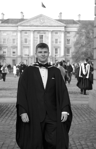 A Graduation Portrait in Trinity College Square Dublin