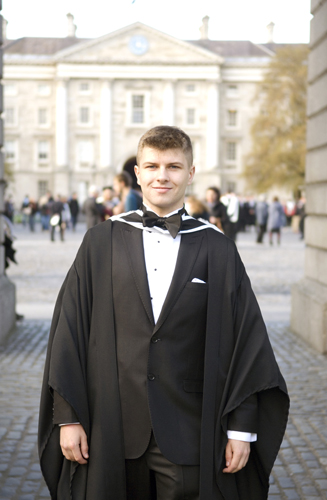 A Graduation Photograph in Trinity College Square Dublin