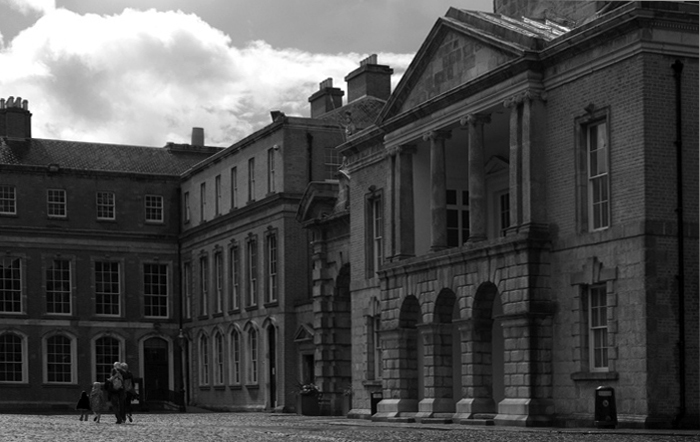 A view of the courtyard in Dublin Castle