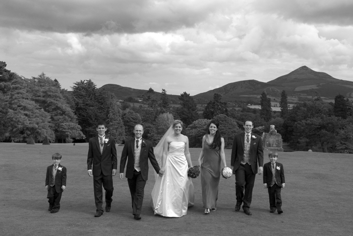 Wedding photograph at Powerscourt Estate