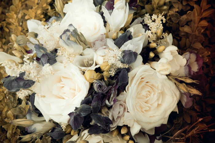 A photograph of a bridal bouquet from a wedding in Co. Kerry