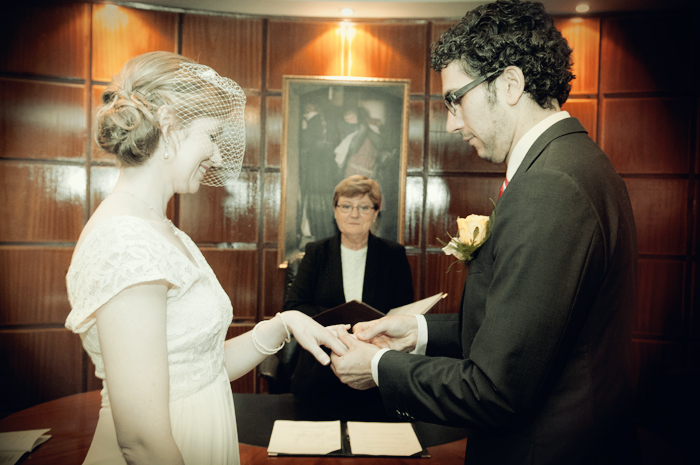 Wedding ceremony at The Dublin Registry Office